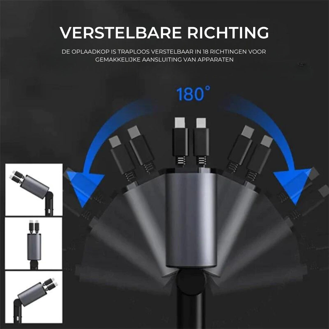 MultiCharge - 4-in-1 ausziehbares Autoladegerät