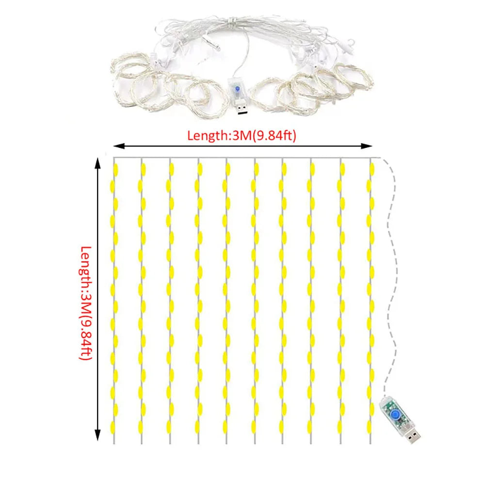 LED-Lichtvorhang mit USB-Stromversorgung