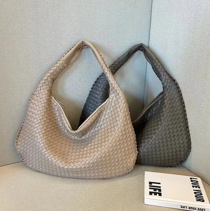 Luxuriöse gewebte Lederhandtasche für Frauen™