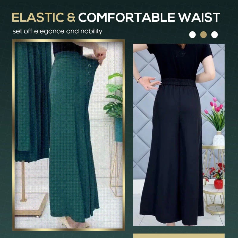 [Bequem und schlank] Stylische Plissee-Hose mit weitem Bein