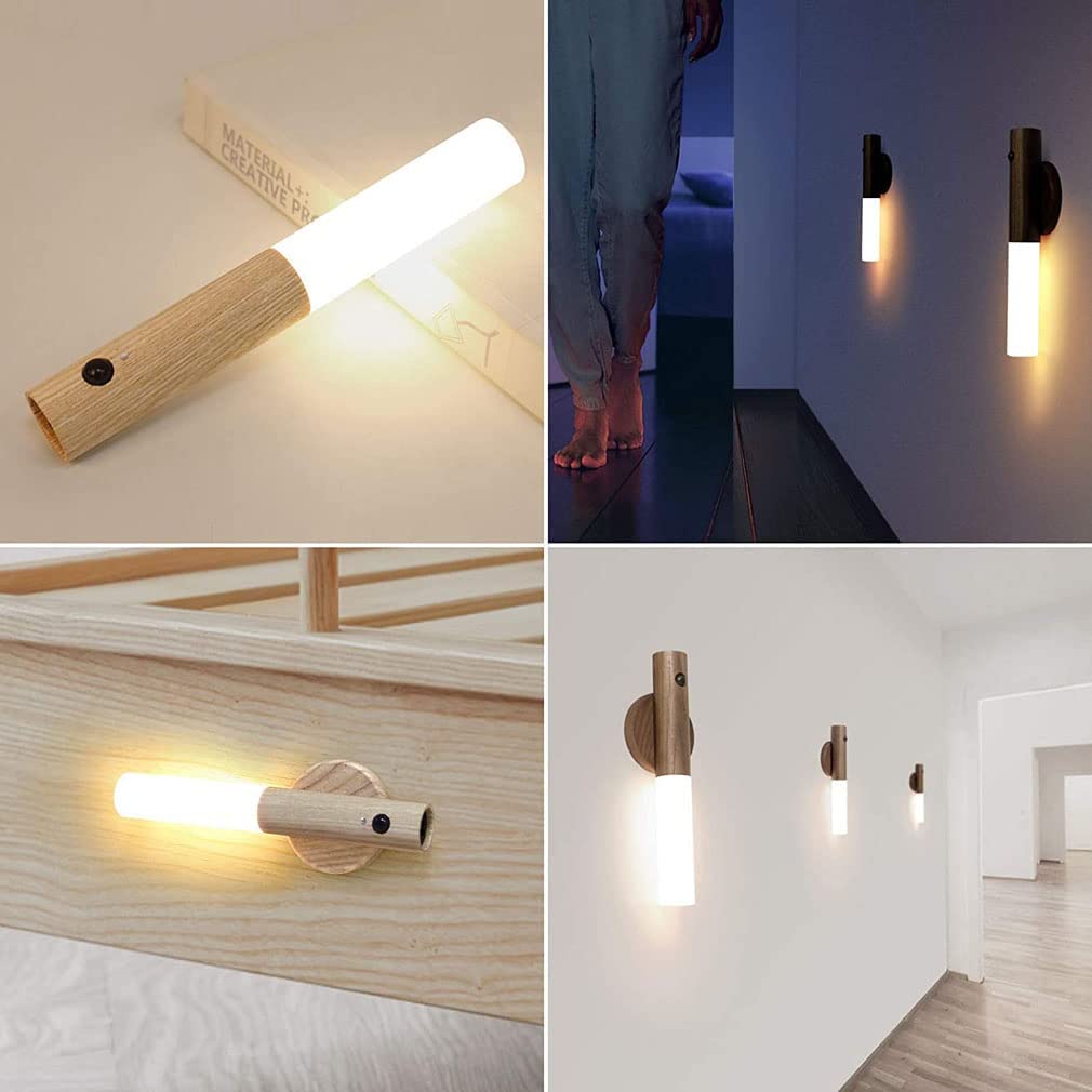 GlowN'Stick™ | Selbstklebende Holzlampe mit Bewegungsmelder