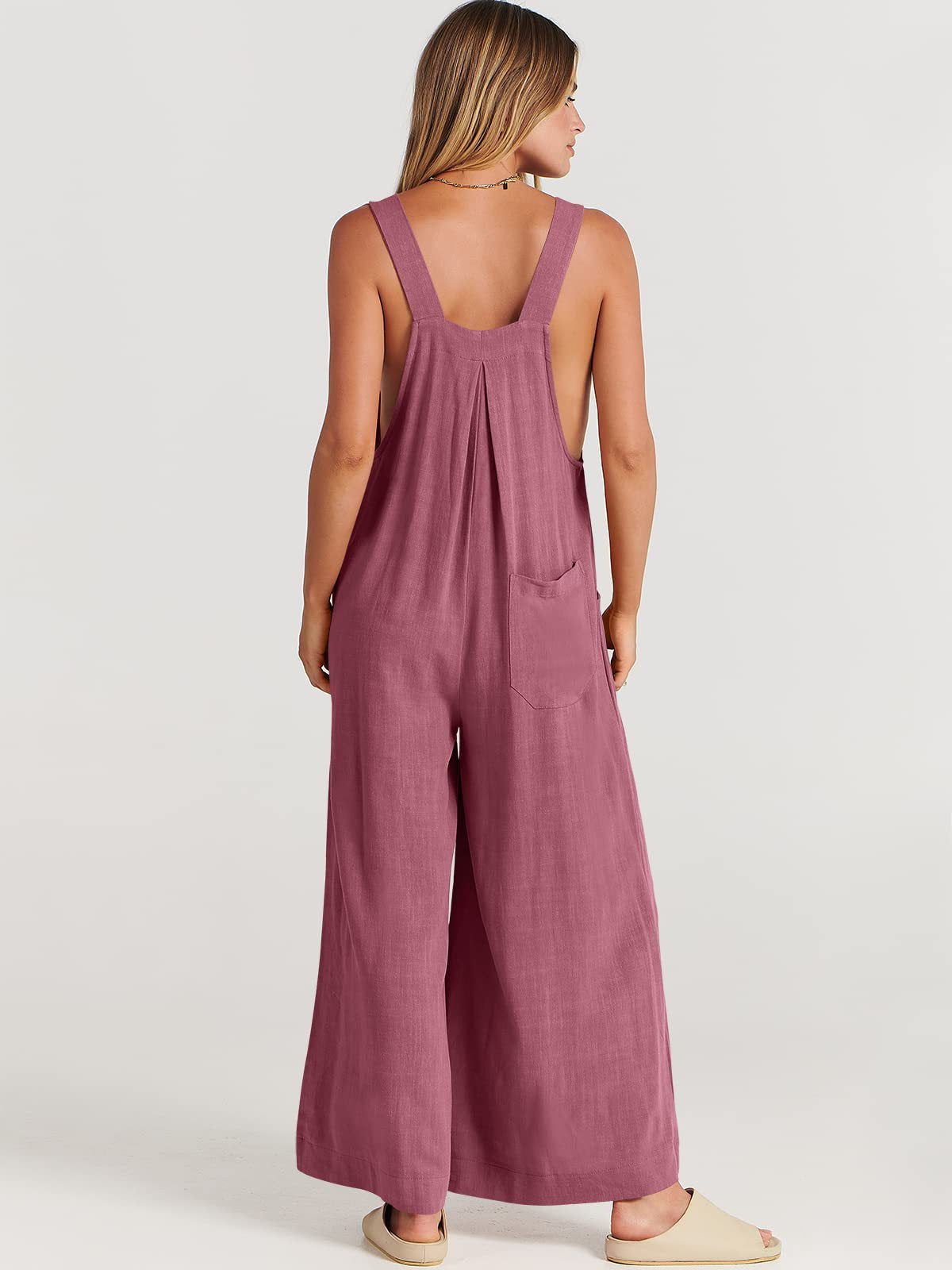 Rosabella Rizzo™️ Ärmelloser Jumpsuit mit weitem Bein