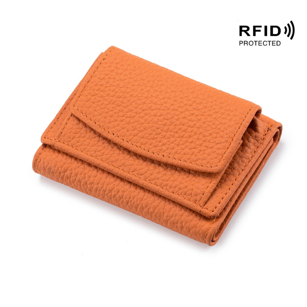 Flair™️ Neue Vegane Leder RFID-Schutz Mini Geldbörse