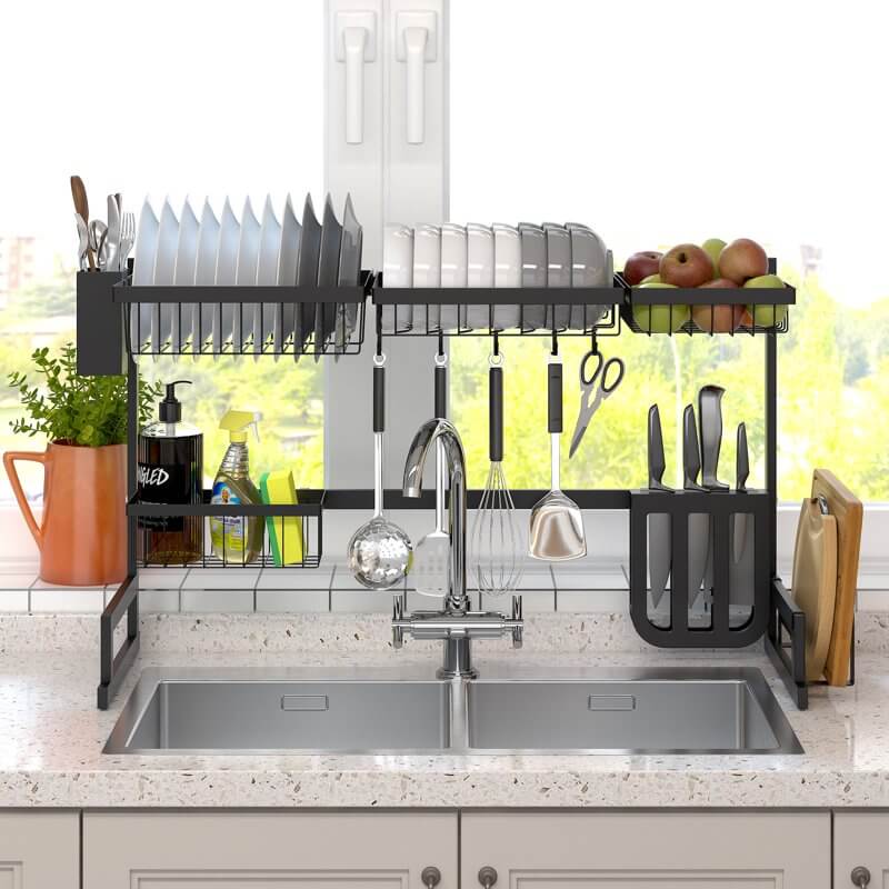 DishRack™ Edelstahl-Spülbecken-Geschirrkorb