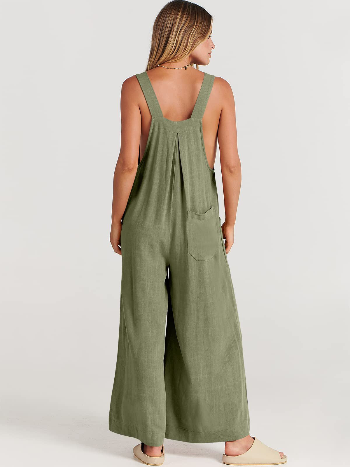 Rosabella Rizzo™️ Ärmelloser Jumpsuit mit weitem Bein