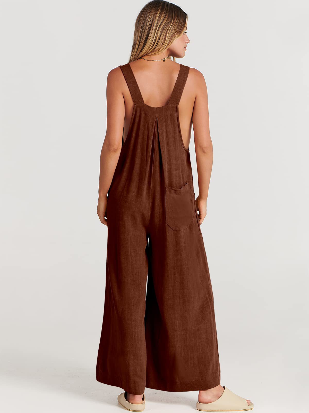 Rosabella Rizzo™️ Ärmelloser Jumpsuit mit weitem Bein